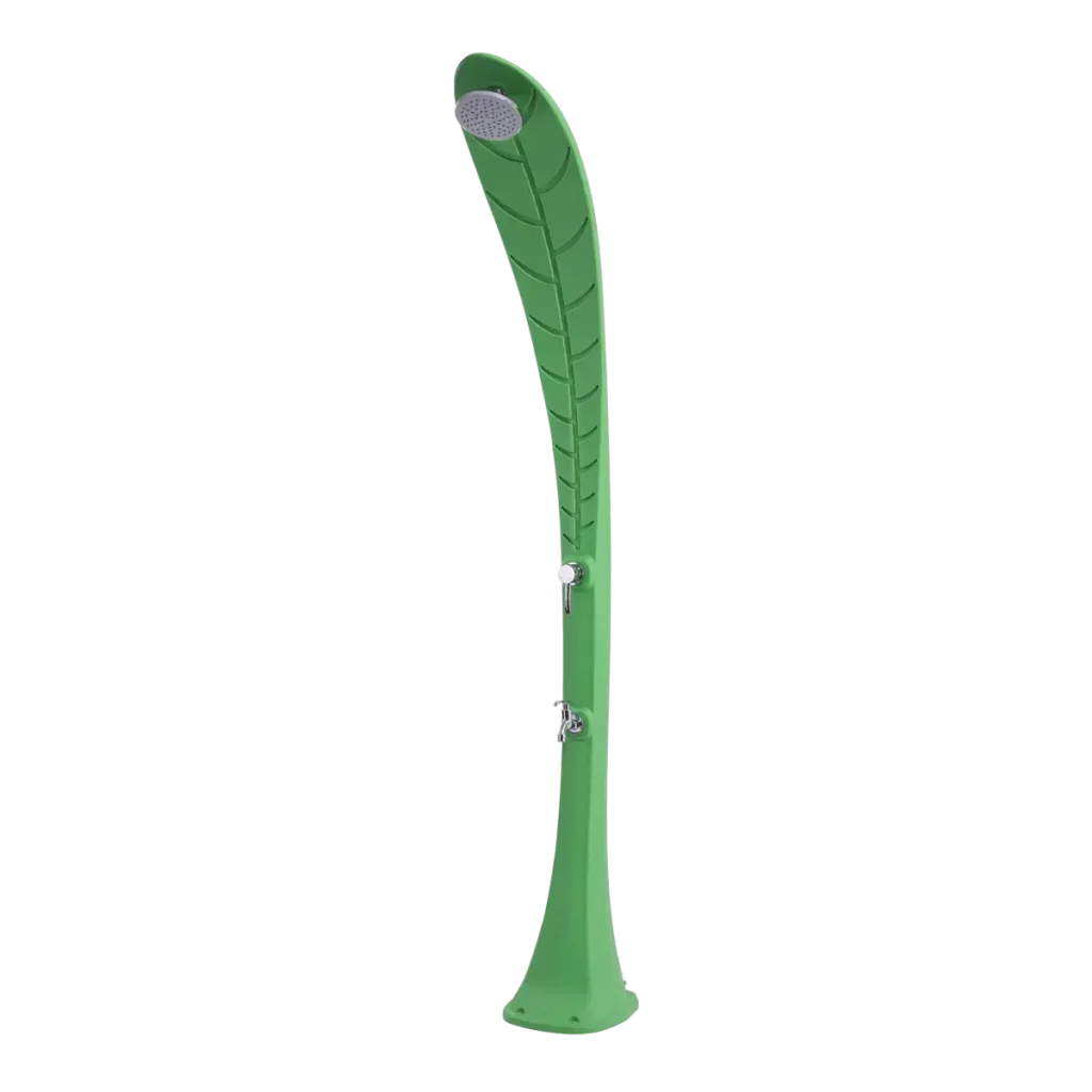 Ducha solar para piscina hoja verde
