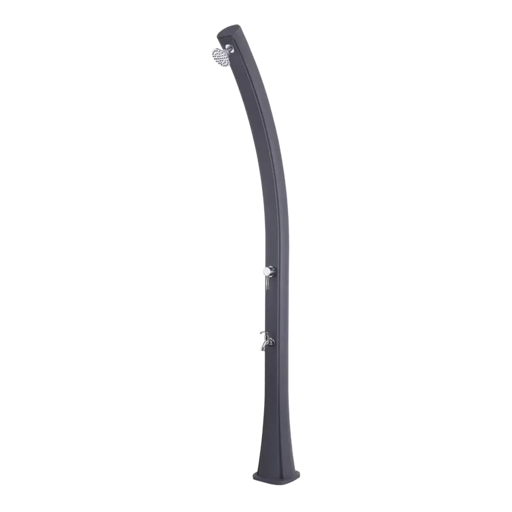 Ducha solar para piscina columna gris
