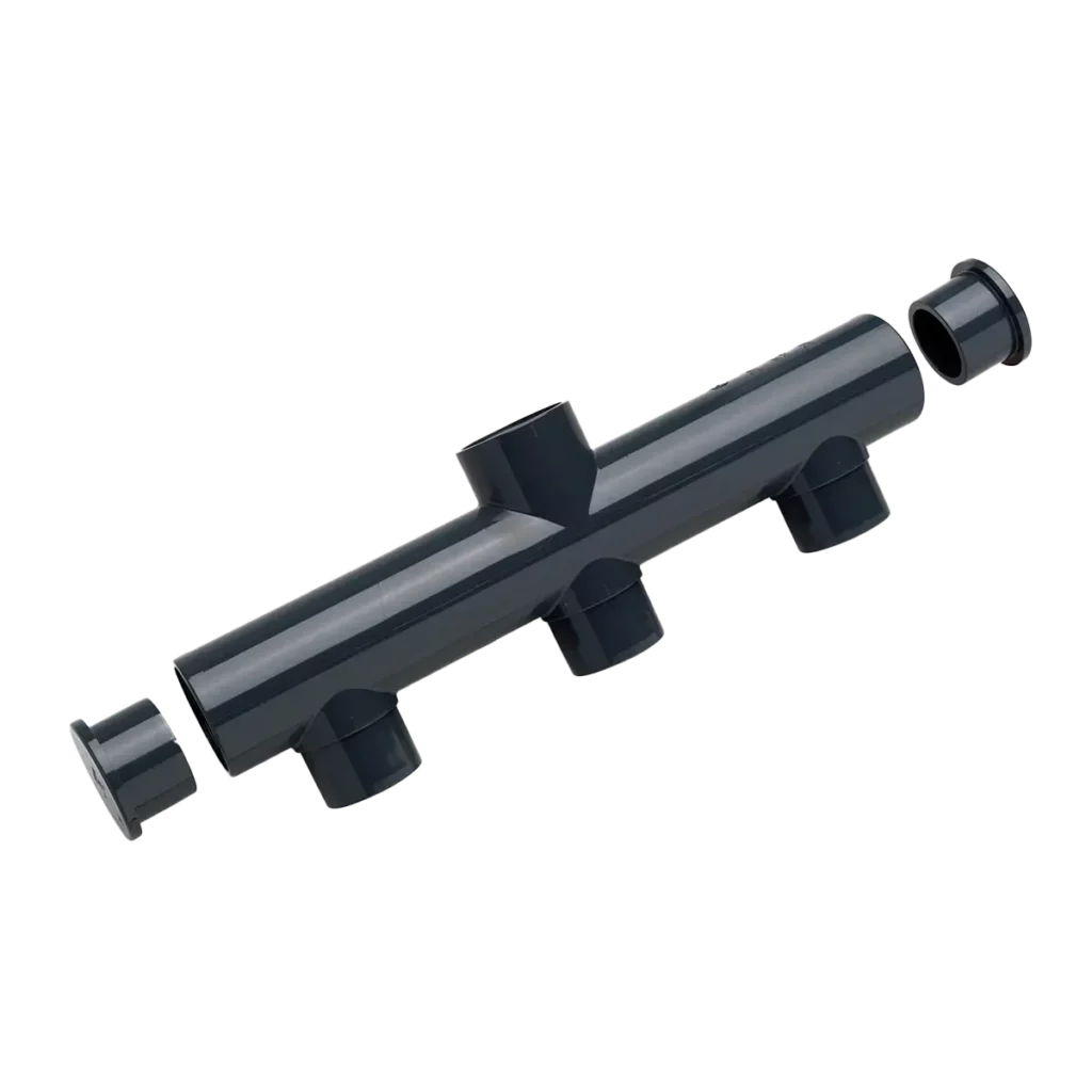 Colector con salida central PN10 ø63 mm (para pegar)