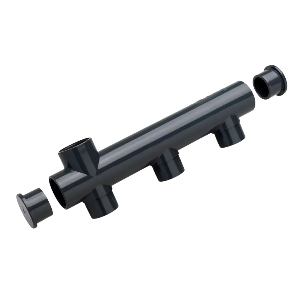 Colector con salida lateral PN10 ø63 mm (para pegar)